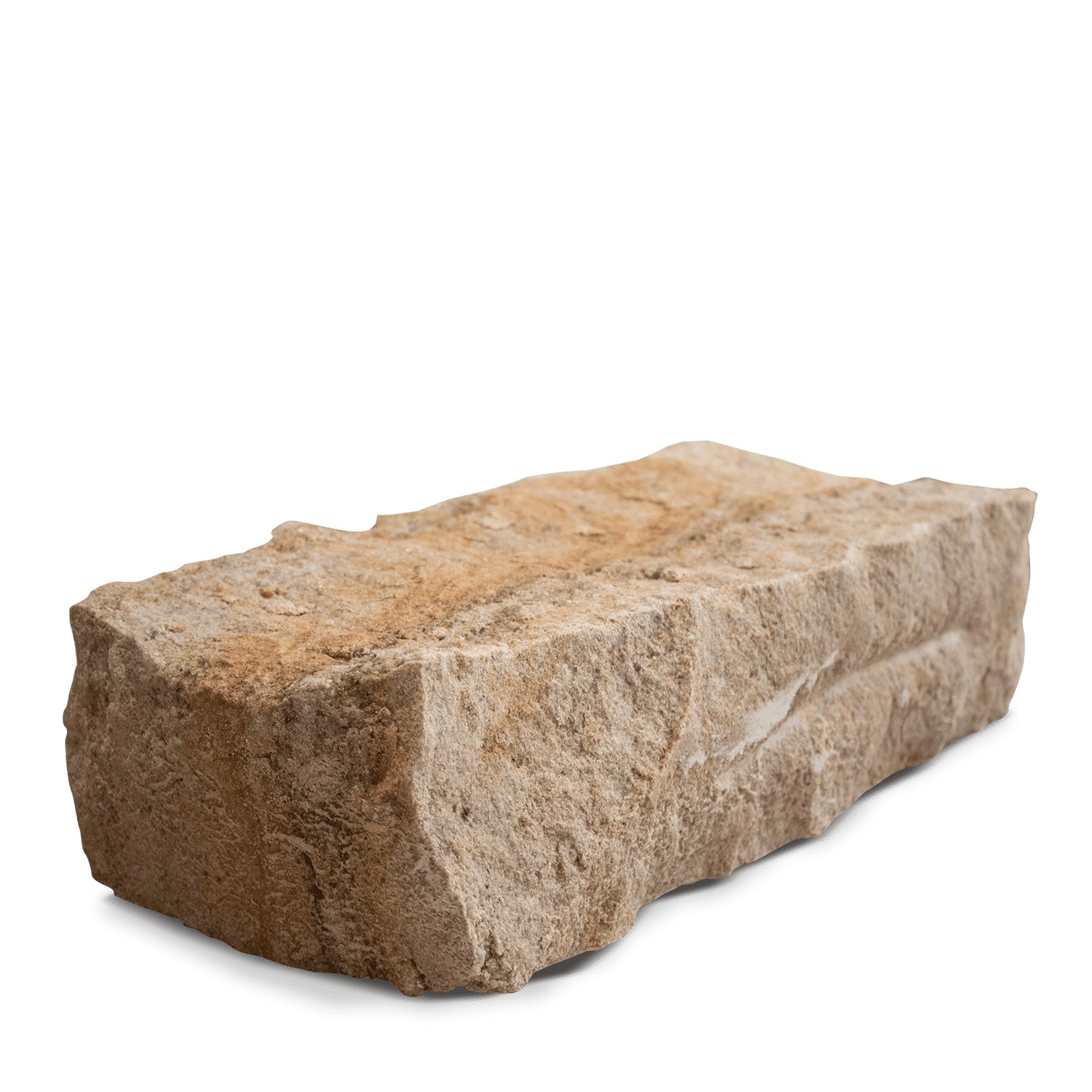 Galamio Sandstein Randstein, 40x20x10 cm, gespalten. Rustikaler Naturstein für Abgrenzungen.