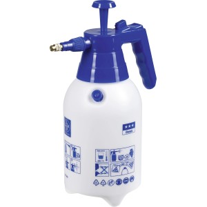LUX Handdrucksprüher Classic, 2 l, weiß/blau, für Garten & Pflanzenpflege.
