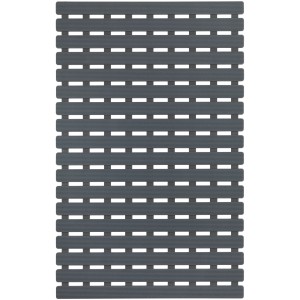 Graue Wenko Wanneneinlage Arinos, 63x40 cm, mit Rutschstopp und Saugnäpfen für sicheren Halt in der Badewanne.