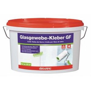 Eimer Decotric Glasgewebe-Kleber GF 5 kg für Glasfasergewebe, Malervlies und schwere Gewebetapeten.