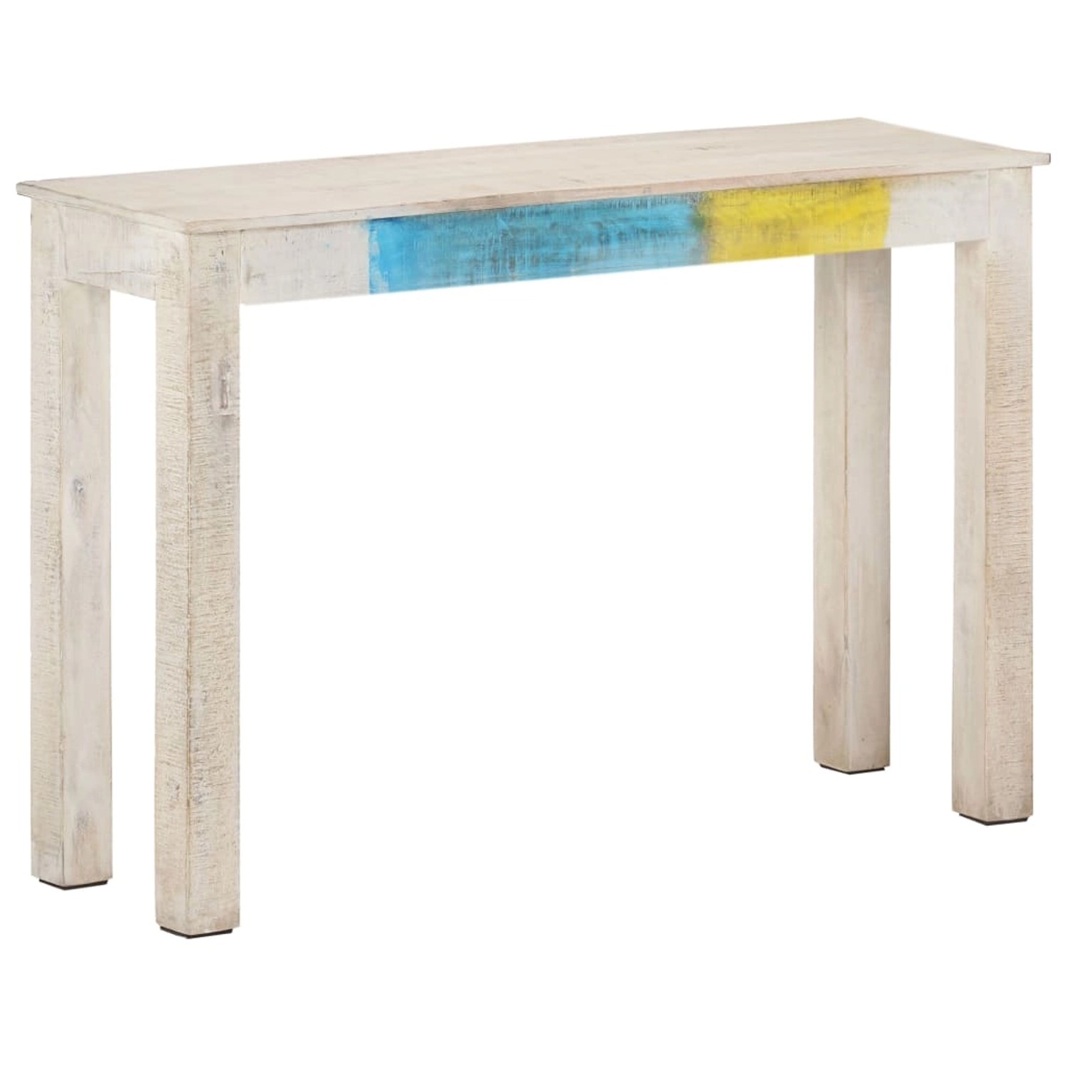 vidaXL Konsolentisch Weiß 115x35x77 cm Raues Mangoholz 323556 günstig online kaufen