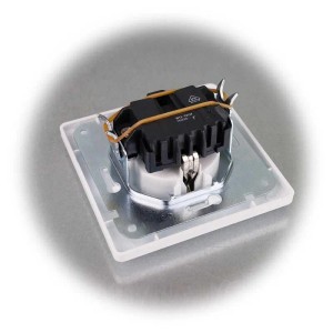 ChiliTec MILOS Schutzkontakt Steckdose Weiß Matt mit Rahmen