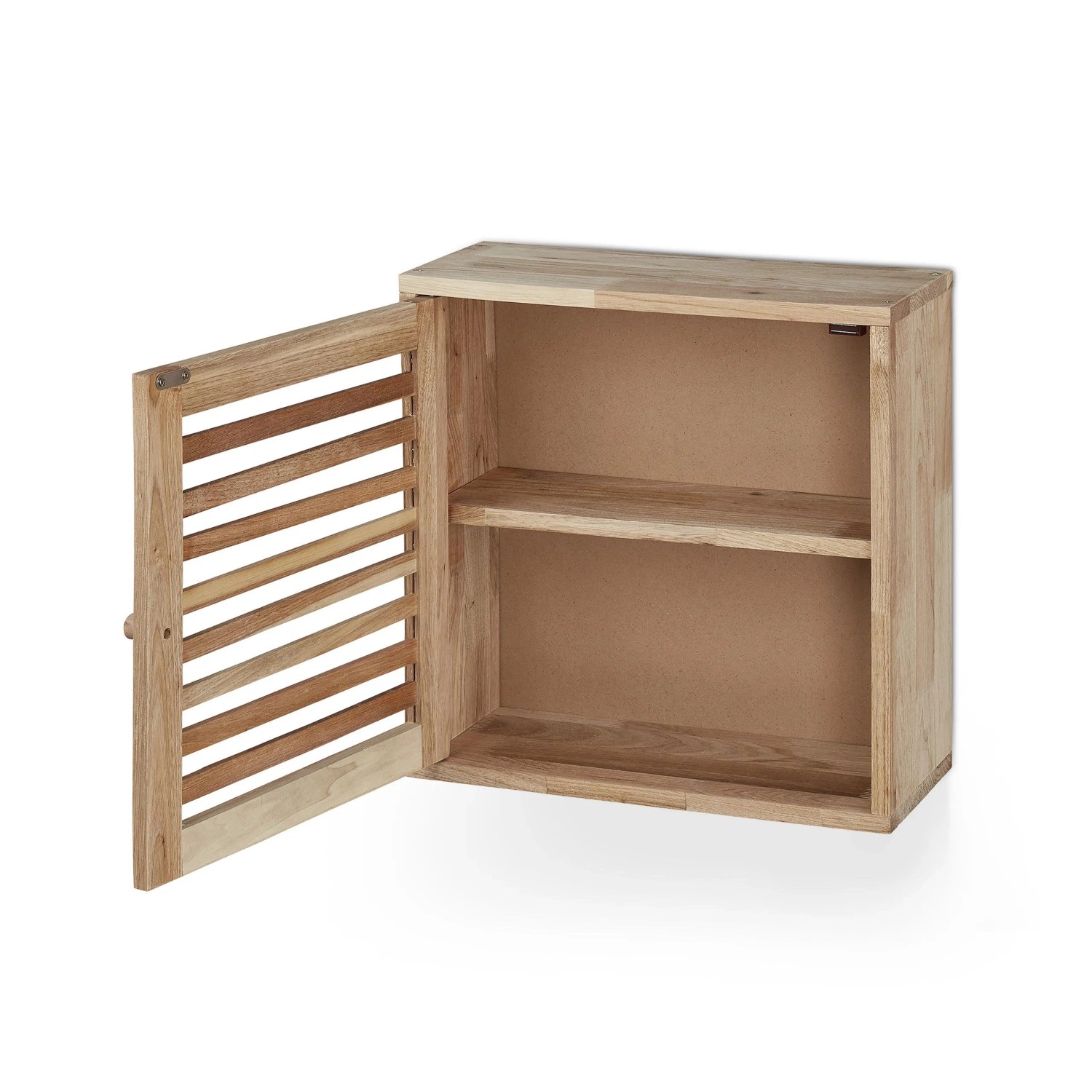 Relaxdays Badwandschrank Walnussholz Natur Magnetverschluss 42 cm x 42 cm x 18 cm 3,8 kg