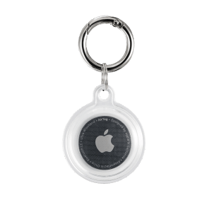 Hama Schlüsselanhänger Always Clear für Apple AirTag, transparent mit Metallring.