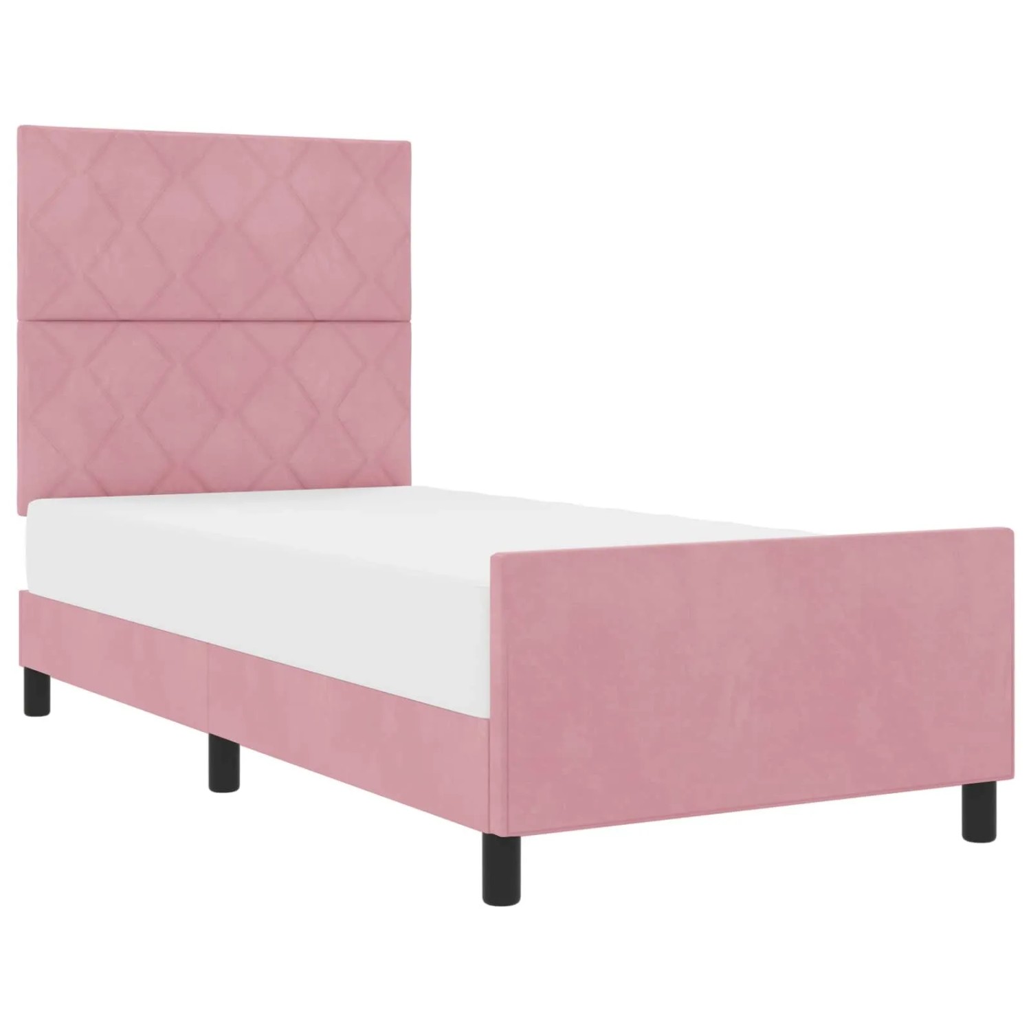 vidaXL Boxspringbett mit Kopfteil Rosa 90 x 200 cm Samt 3344986 günstig online kaufen