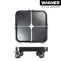 Wagner Design Pflanzenroller Sun City 0821, schwarz, ausziehbar mit Rollen und Feststellbremse.