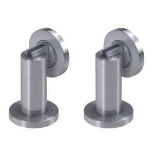 2er Set Basi Magnet-Türfeststeller MTS 24 aus Edelstahl, Türstopper für Boden- oder Wandmontage.