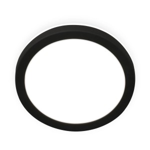 Briloner LED-Deckenleuchte Kada Ultraflach Ø 19,2 cm x 2,8 cm Schwarz
