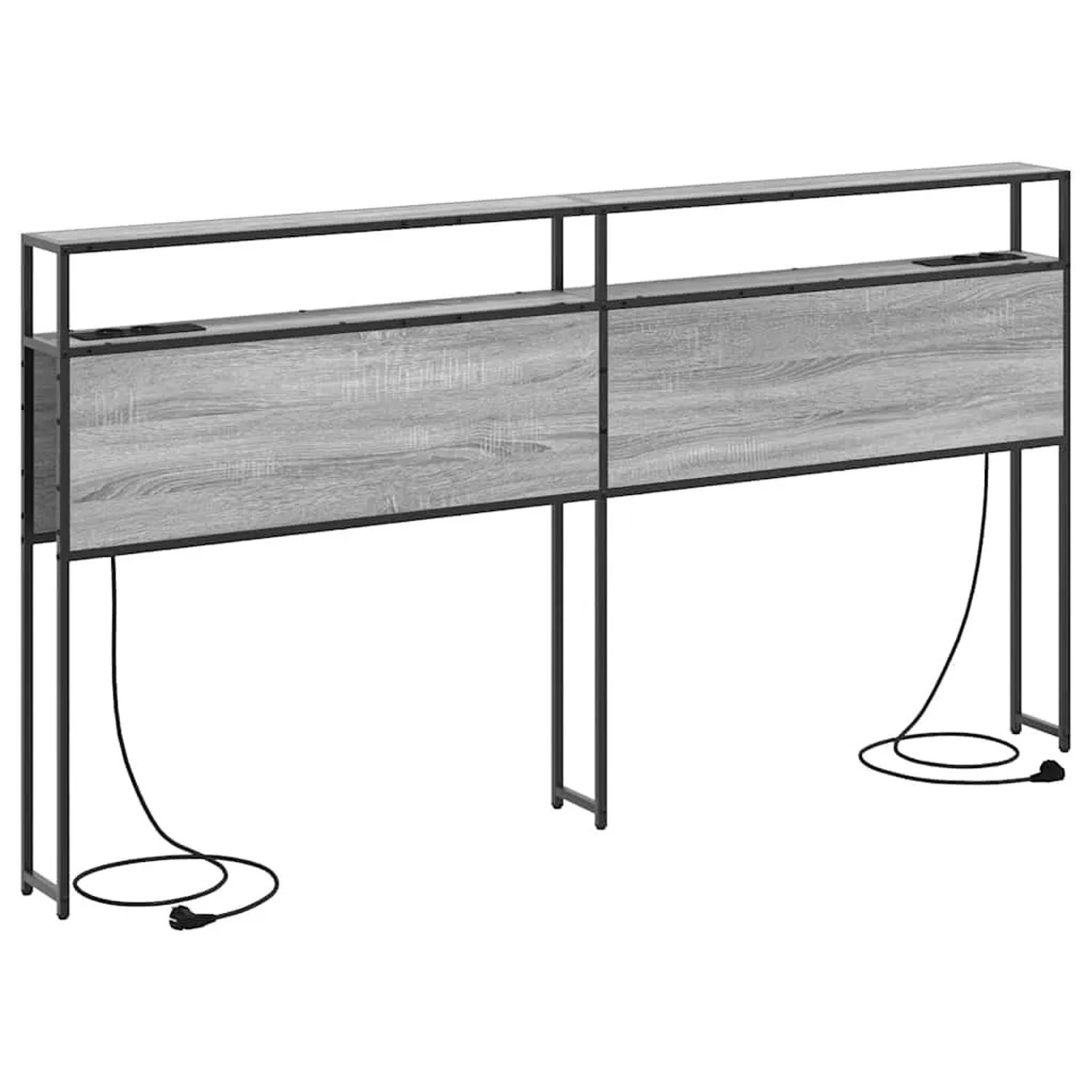 vidaXL Stauraum-Kopfteil mit Regal Grau Sonoma 180 cm Holzwerkstoff 859768 günstig online kaufen