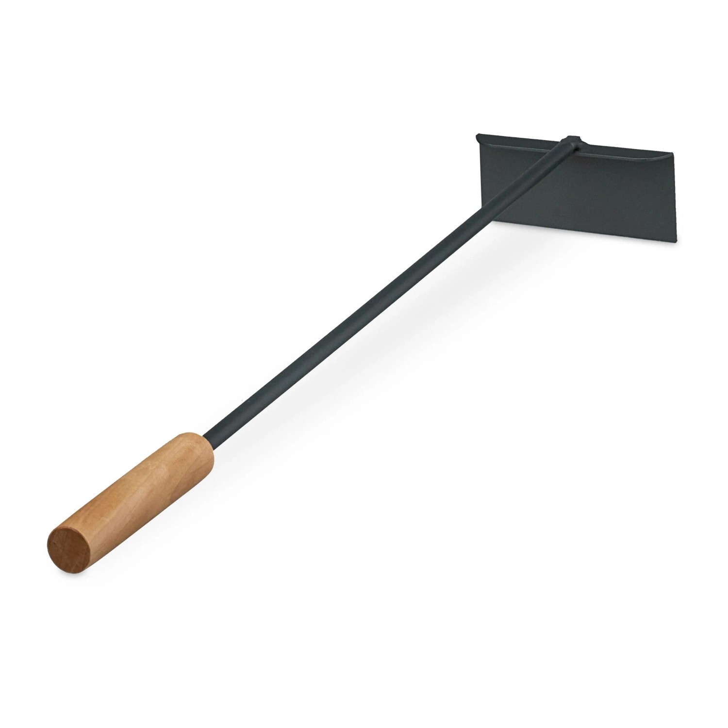 Relaxdays Aschekratzer Eisen Schwarz mit Holzgriff 53 cm x 10 cm x 5 cm