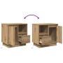 vidaXL Nachttisch Eiche Handwerklich 50 x 34,5 x 50 cm Holzwerkstoff 869592_10