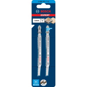 Bosch Expert T 308 BF Stichsägeblätter für Hartholz, 2 Stück, für saubere Schnitte.