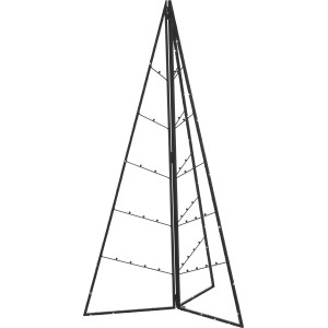 Schwarzer LED-Baum aus Eisen, 100cm hoch, für Weihnachtsdeko im Innen- und Außenbereich.