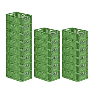 PROREGAL SuperSparSet: 20 grüne Klappboxen (45L) in Industriequalität, stapelbar.