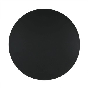 Schwarze, runde Licht-Erlebnisse Wandleuchte (Ø 40cm) aus Metall.