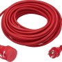 Rotes 20 m Verlängerungskabel H05RR-F 3G1,5 für Garten und Haushalt.