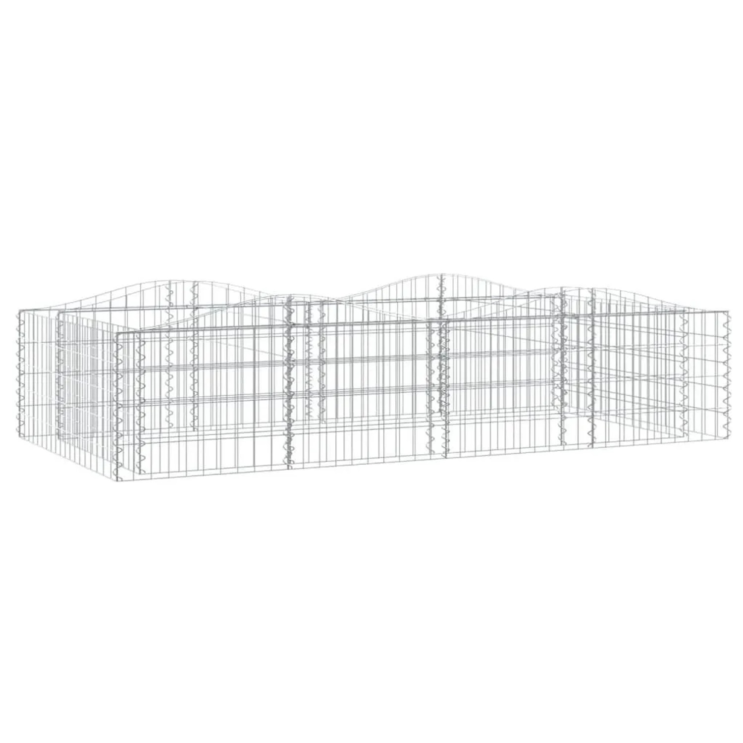 vidaXL Gabionen-Hochbeet mit Hochbogen 200x100x50 cm Verzinktes Eisen 153550