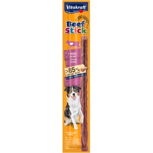 Vitakraft Beef Stick Herz für Hunde, Kaustick mit hohem Fleischanteil.