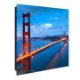 Schwarzer Banjado Schlüsselkasten mit Glasfront, Golden Gate Bridge Motiv, 50 Haken.