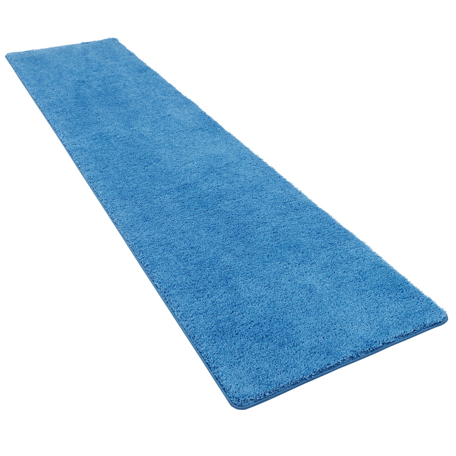 Snapstyle Hochflor Shaggy Läufer Teppich Palace Blau 100x300cm günstig online kaufen