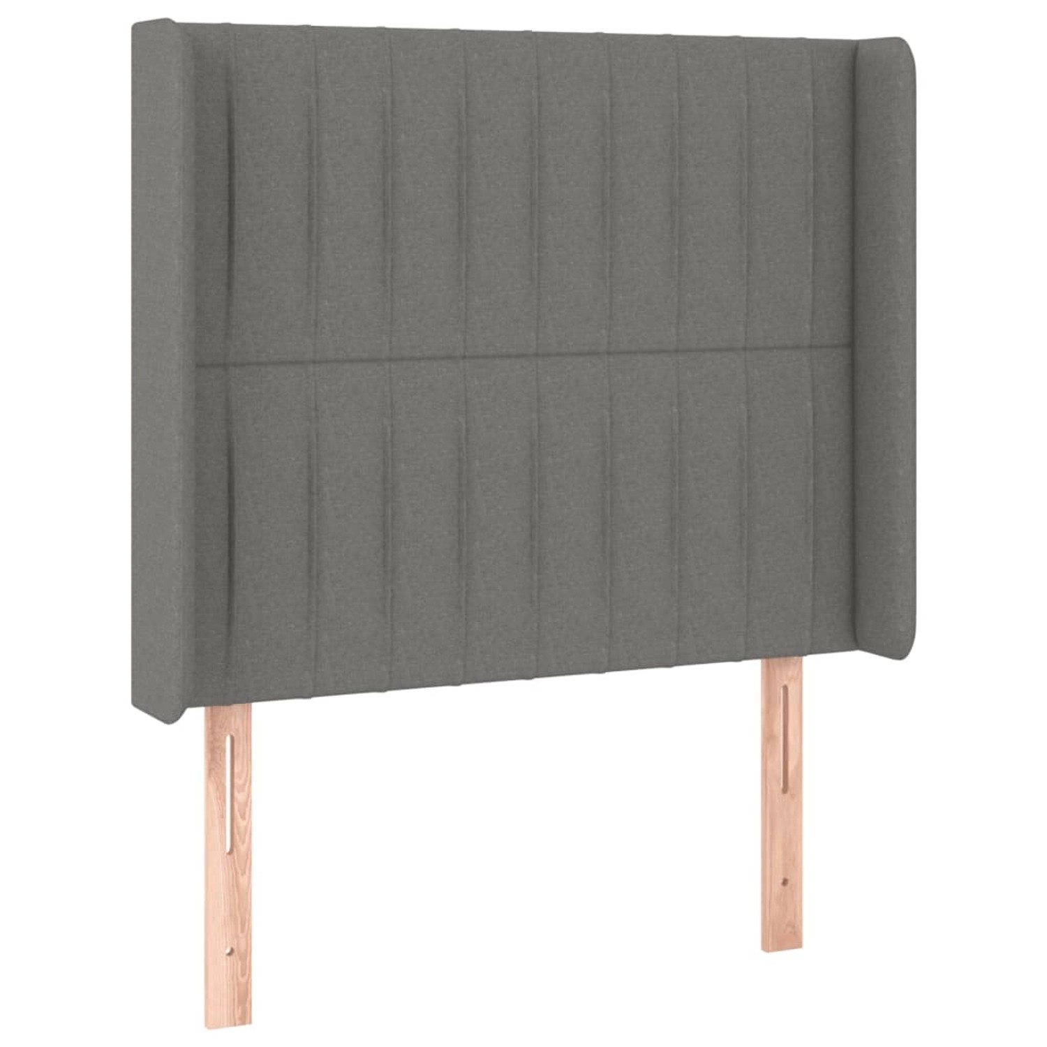vidaXL LED Kopfteil Dunkelgrau 93x16x118/128 cm Stoff 3124269
