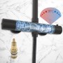 Schwarze AICA Thermostat Duscharmatur mit Regendusche und Handbrause.