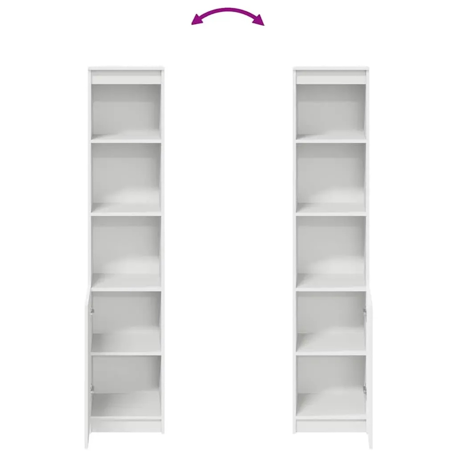 vidaXL Highboard Weiß 37,5x35x180 cm Holzwerkstoff 861670_8
