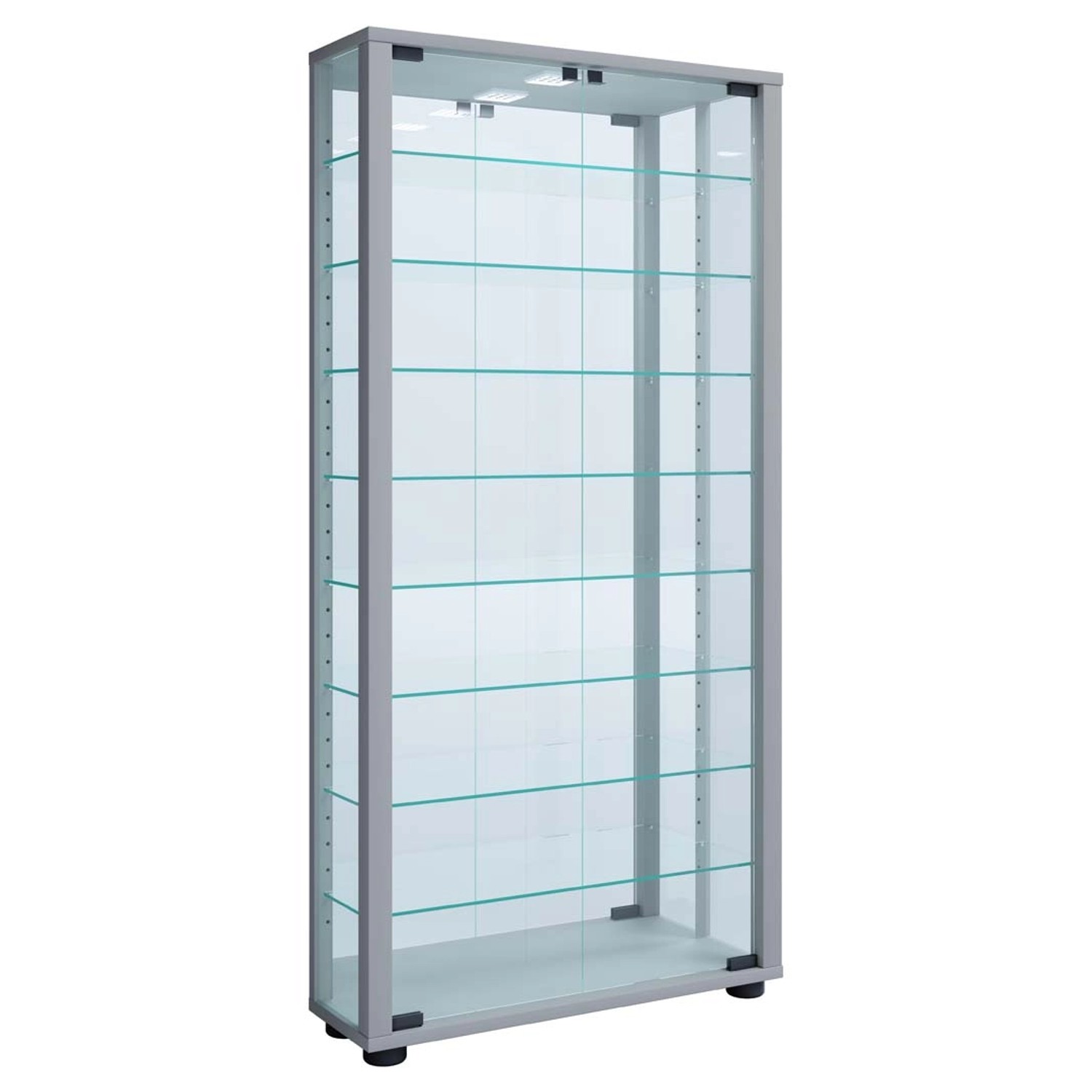 ebuy24 VitrosaMaxi Vitrinenschrank Wandhängend mit Spiegel 2 Glastüren Inkl günstig online kaufen