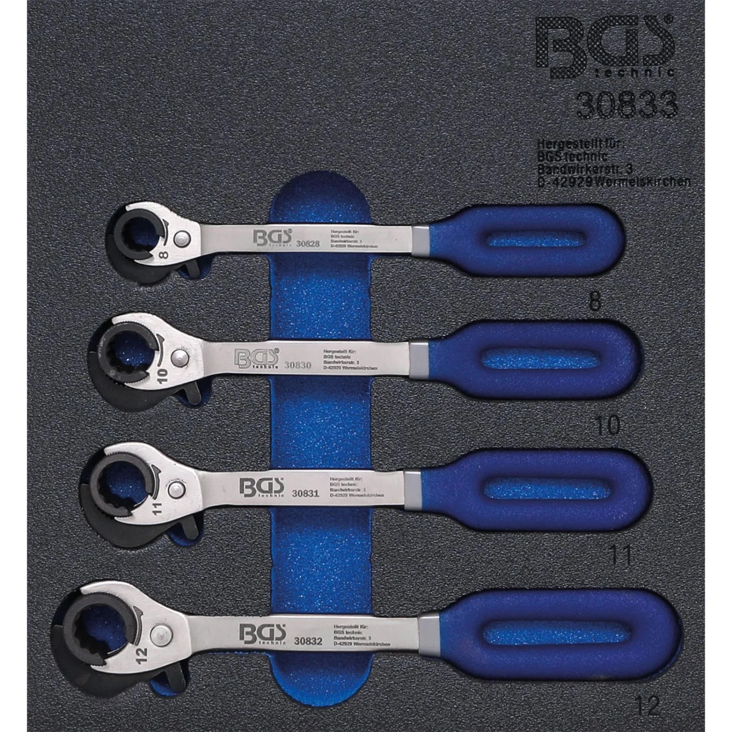 BGS Werkstattwageneinlage 1 6 Ratschenschlüssel 4Tlg  30833