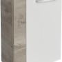 Fackelmann Waschbeckenunterschrank SBC Eiche Natur, 44 cm breit, mit weißer Tür und Griff.