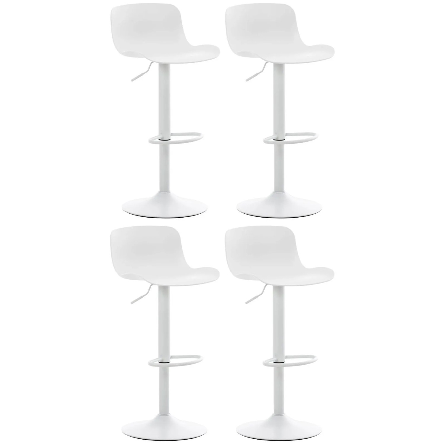 CLP 4er Set Barhocker Almada Weiß
