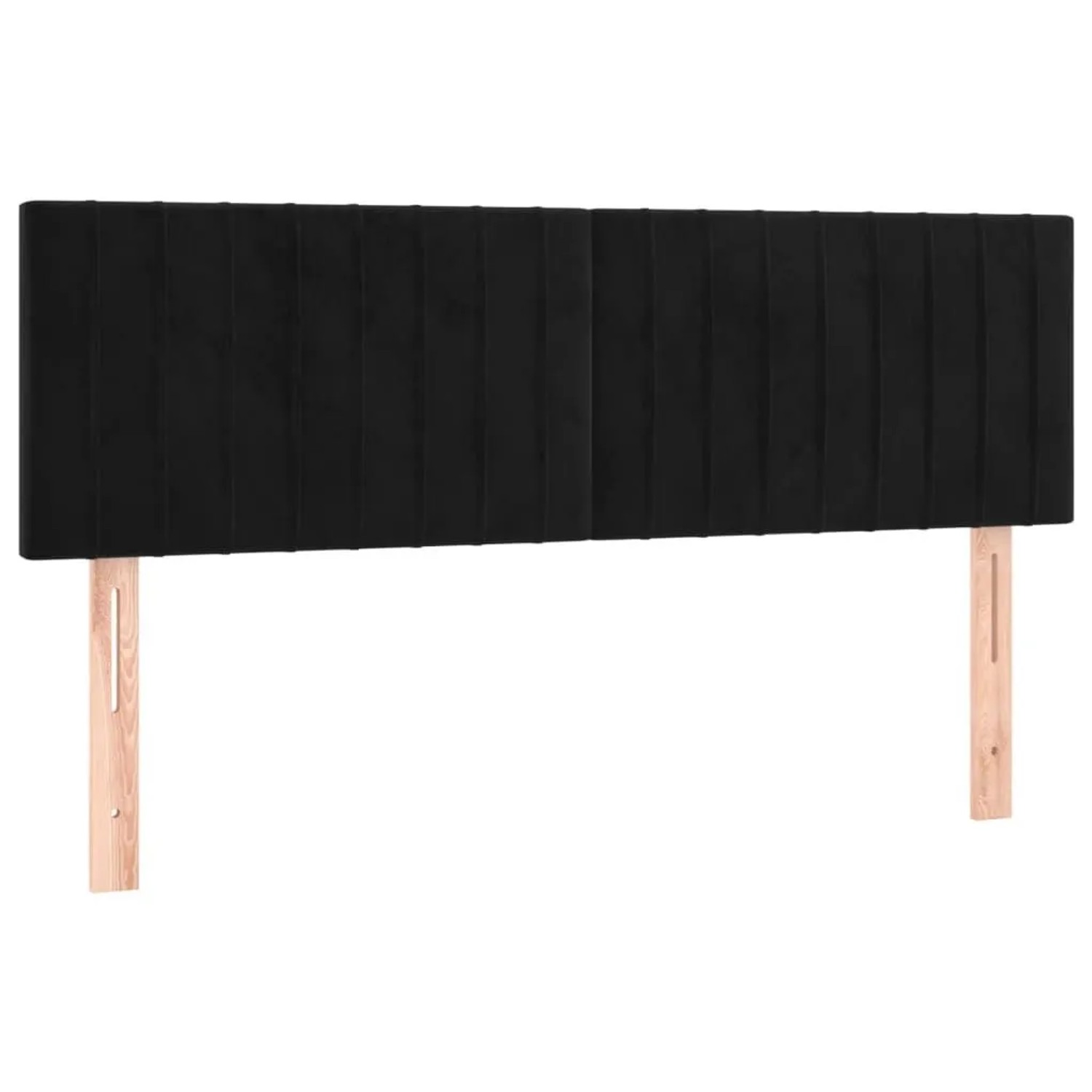 vidaXL Kopfteile 2 Stk Schwarz 72x5x78/88 cm Samt 346252