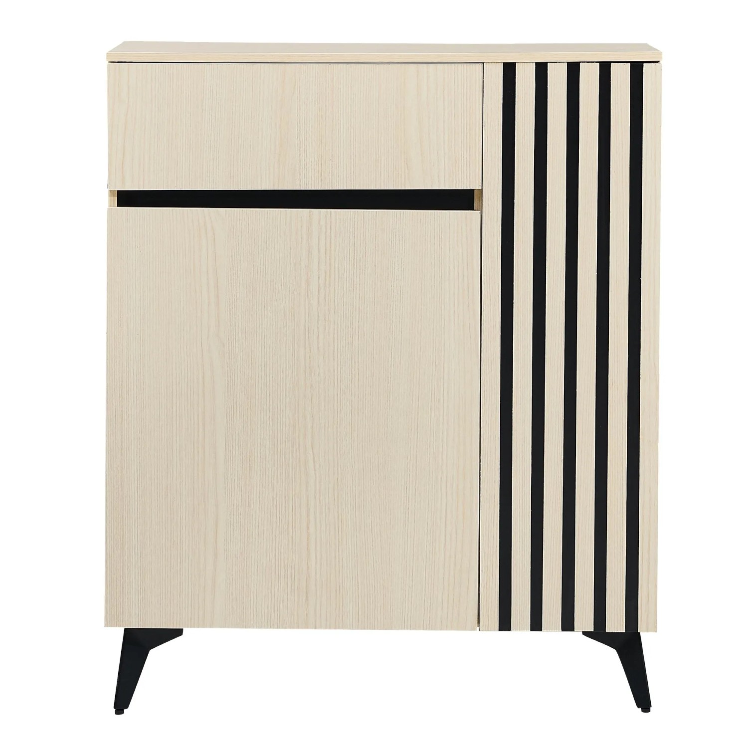 Merax Sideboard Schuhschrank mit 2 Türen Schublade Verstellbare Böden