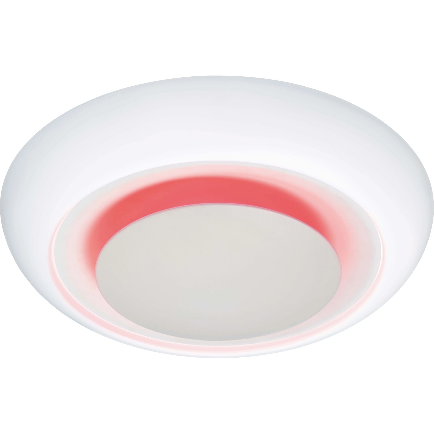 Weiße LED-Deckenleuchte Ferrilo, 50 cm Durchmesser, mit farbwechselnden LEDs.