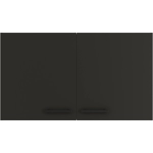 OPTIFIT Madrid420 Küchen-Hängeschrank, 100 cm, Anthrazit Matt mit schwarzen Griffen.