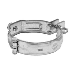 Zambelli Rohrschelle DN 100/M10, verzinkt, zur sicheren Fallrohr-Befestigung.