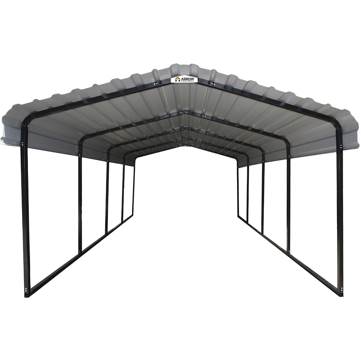 ShelterLogic Carport Neapel 610 cm x 370 cm Schwarz/Grau