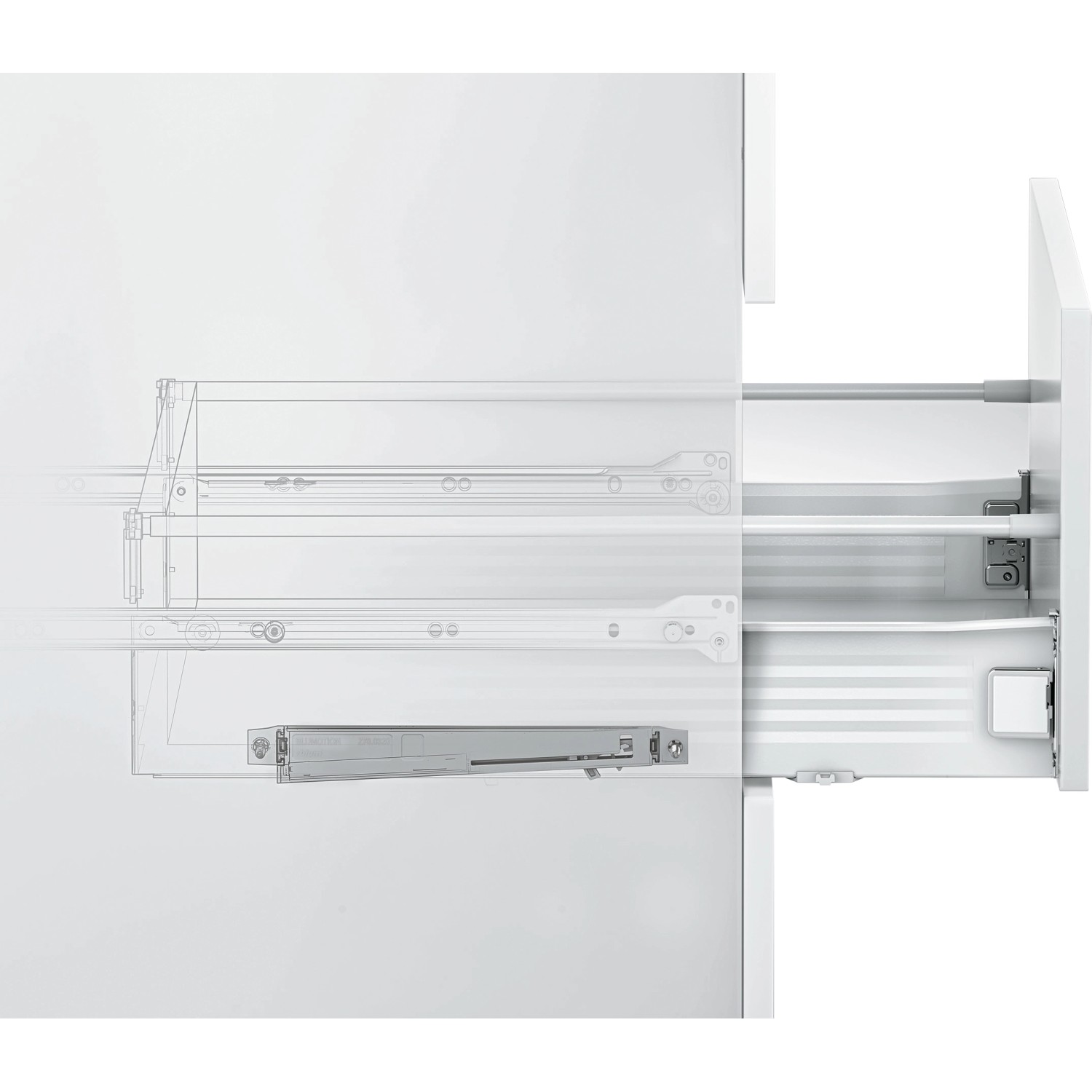 Optifit Einzugsdämpfer für Metallschubkästen OPTIkomfort 16 cm Silber