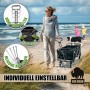 BigDean Bollerwagen, faltbar, mit verstellbarem Griff, 100kg Tragkraft, für Camping und Ausflüge.
