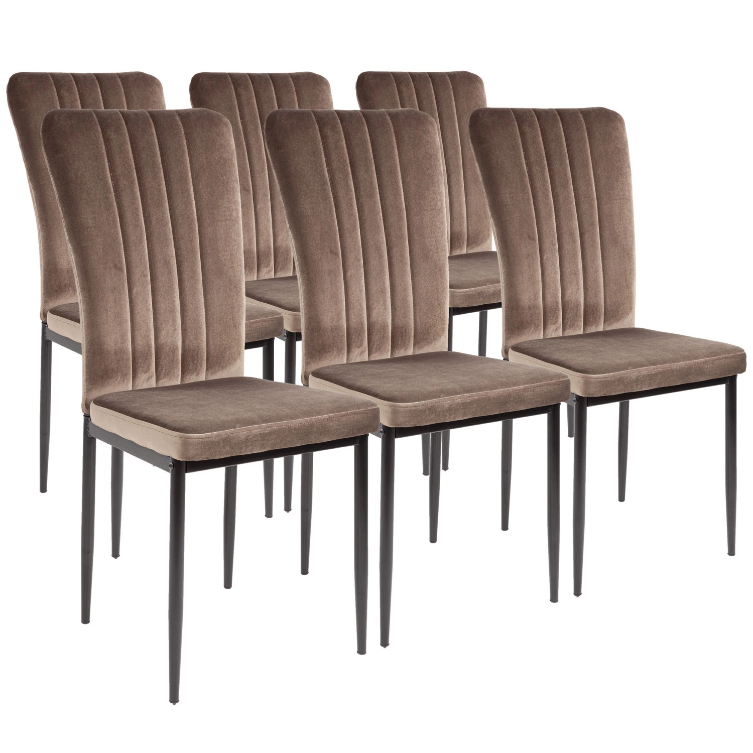 Albatros Esszimmerstühle MODENA 6er Set Braun günstig online kaufen
