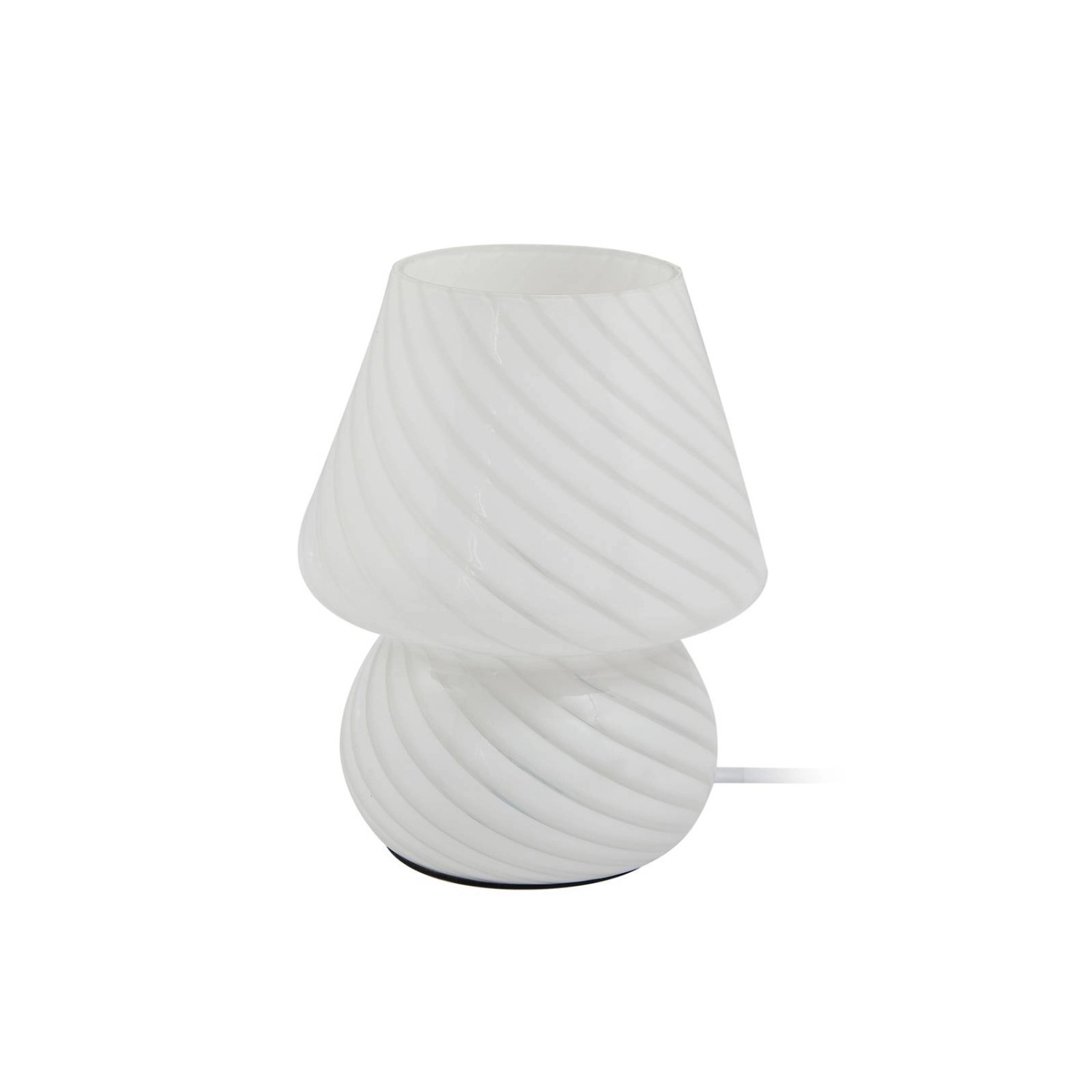Lindby Tischlampe Andriana 10030681 Modern in Weiß aus Glas 1-flammig E14 Wohnzimmerleuchte