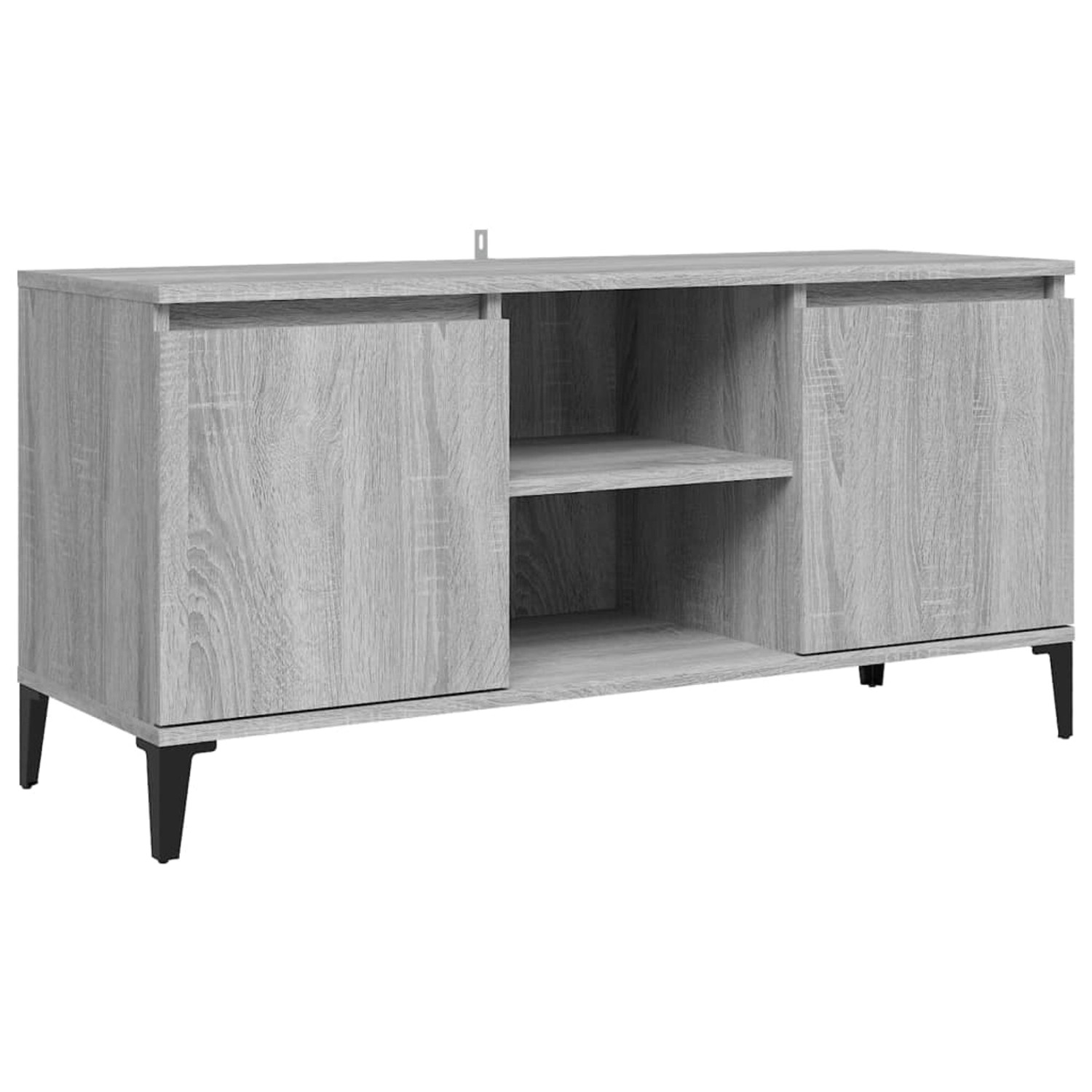 Vidaxl Tv-schrank Mit Metallbeinen Grau Sonoma 103,5x35x50 Cm günstig online kaufen