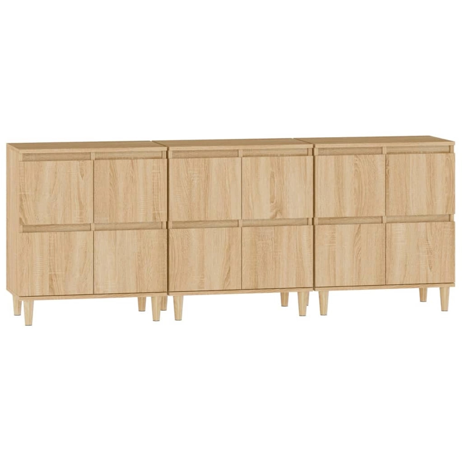 vidaXL Sideboards 3 Stk Sonoma-Eiche 60x35x70 cm Holzwerkstoff 3185770