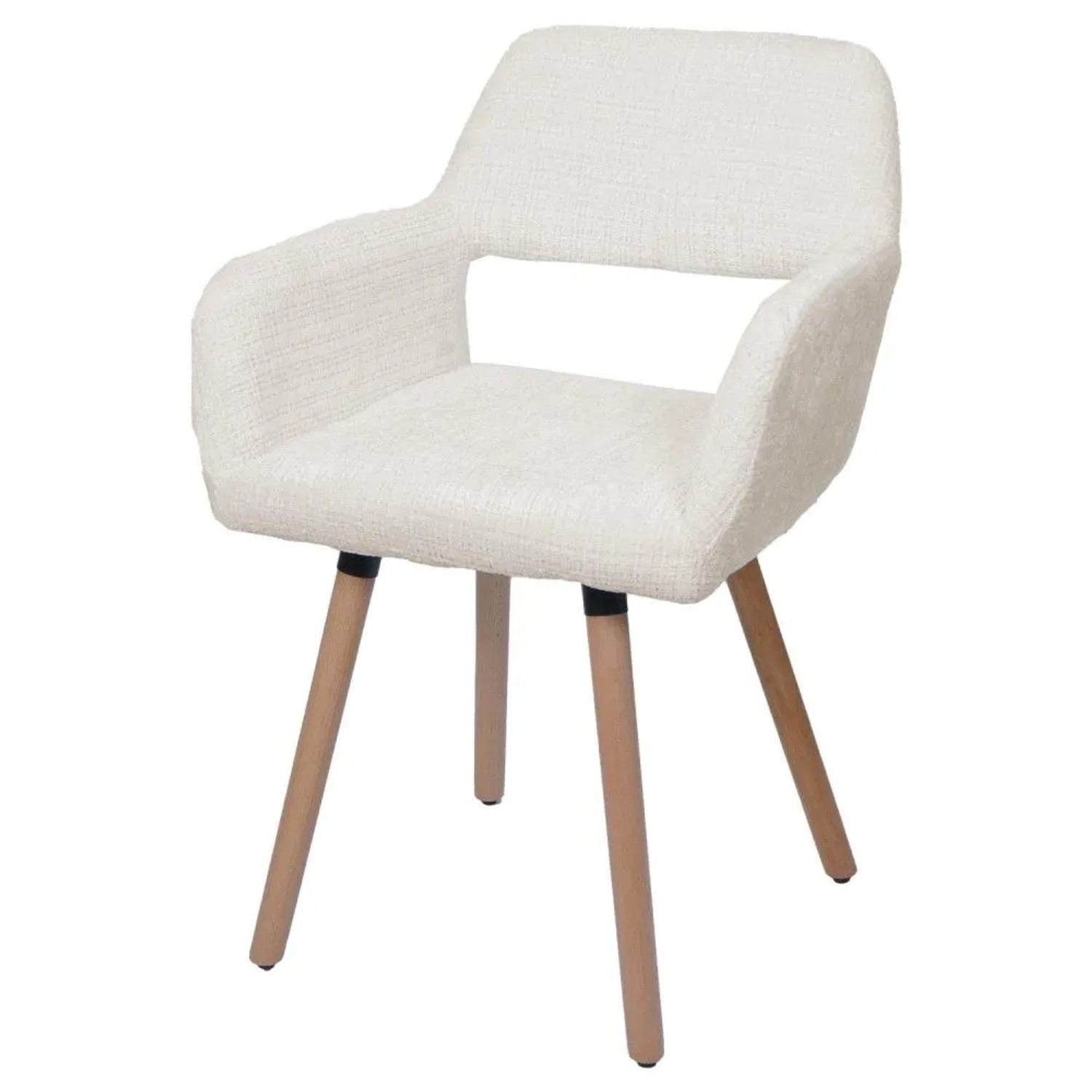 MCW Esszimmerstuhl A50 II Creme Stoff/Textil Chenille 465g/m²