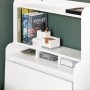 SoBuy Klappbarer Schreibtisch FWT105-W, weiß, mit Regalfächern für Homeoffice.