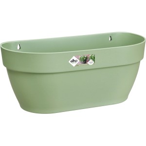 Elho Wandblumenampel Vibia Campana, 35 cm, pistaziengrün. Hängetopf für Wand oder Zaun.