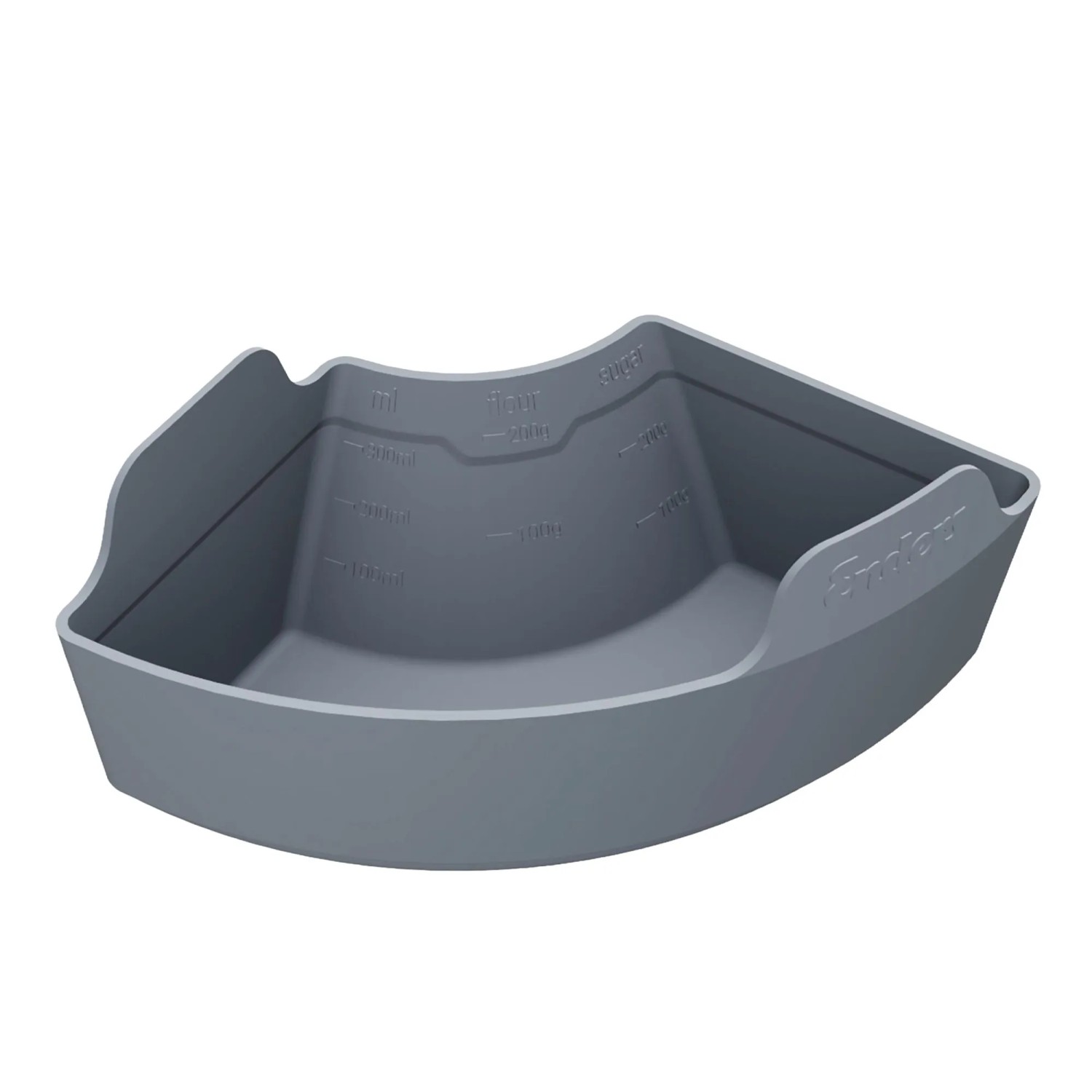 Enders Silikon Backform Viertel, grau, mit Messskala für Camping Backofen Vamo.