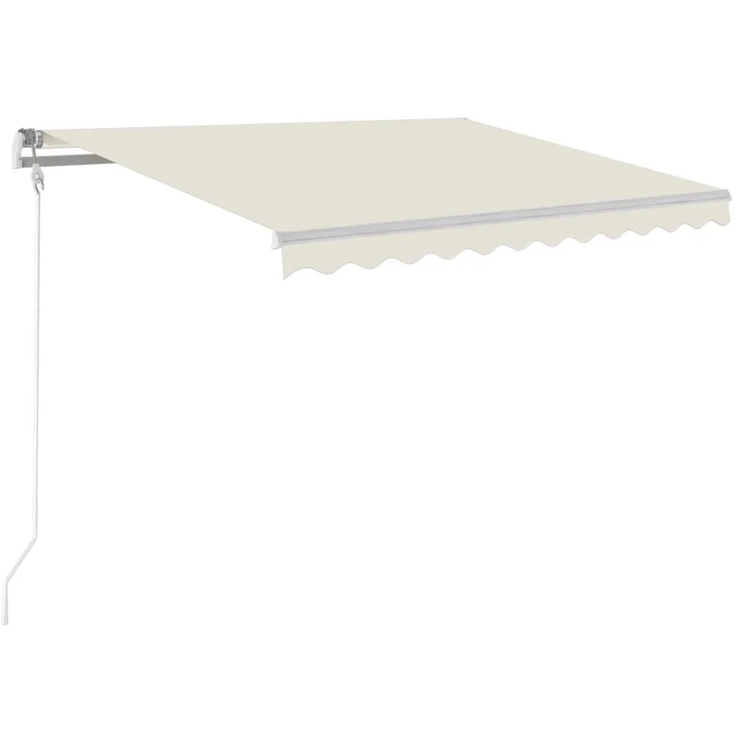 vidaXL Automatische Markise mit LED & Windsensor 350x250 cm Creme 3068892