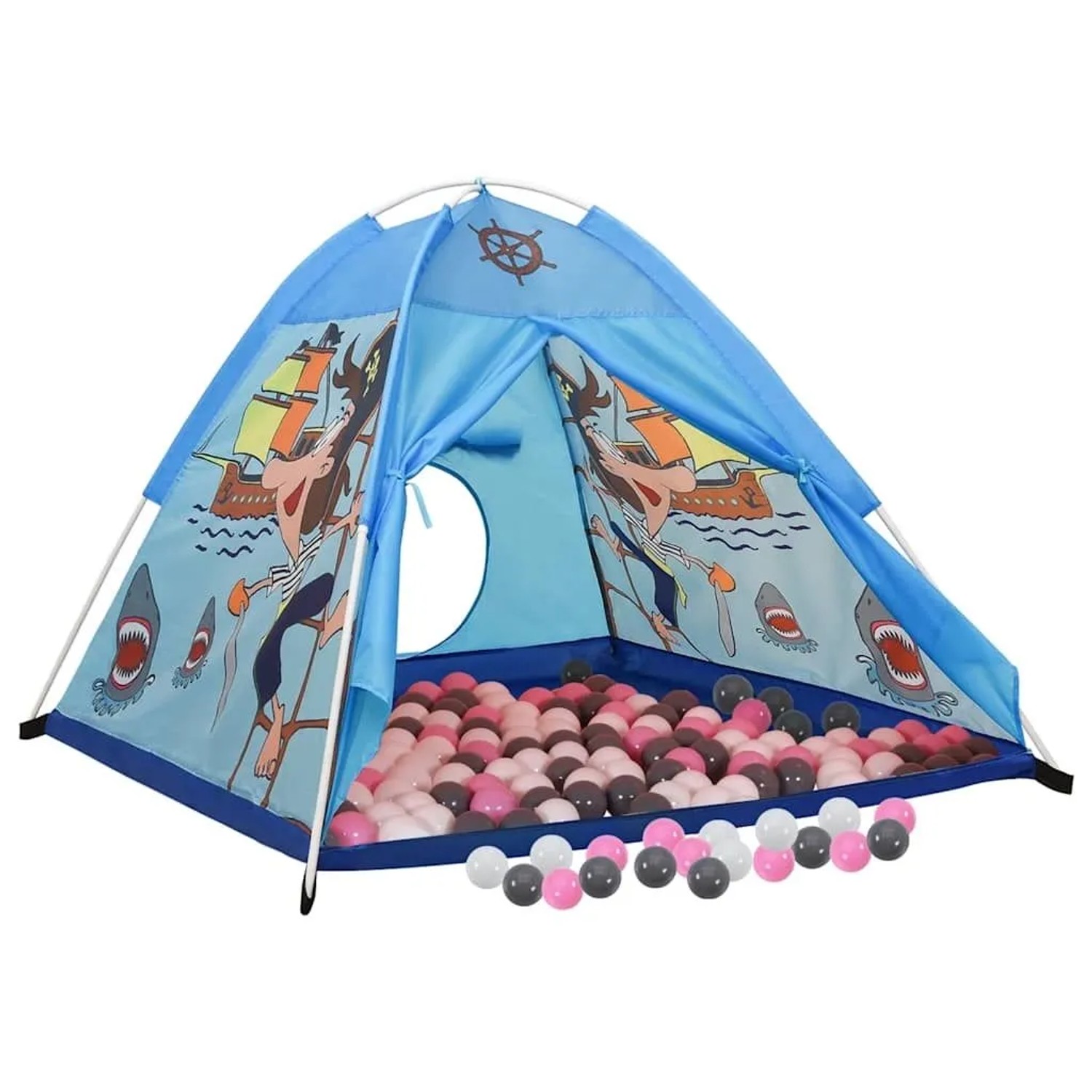vidaXL Spielzelt mit 250 Bällen Blau 120x120x90 cm 3107744