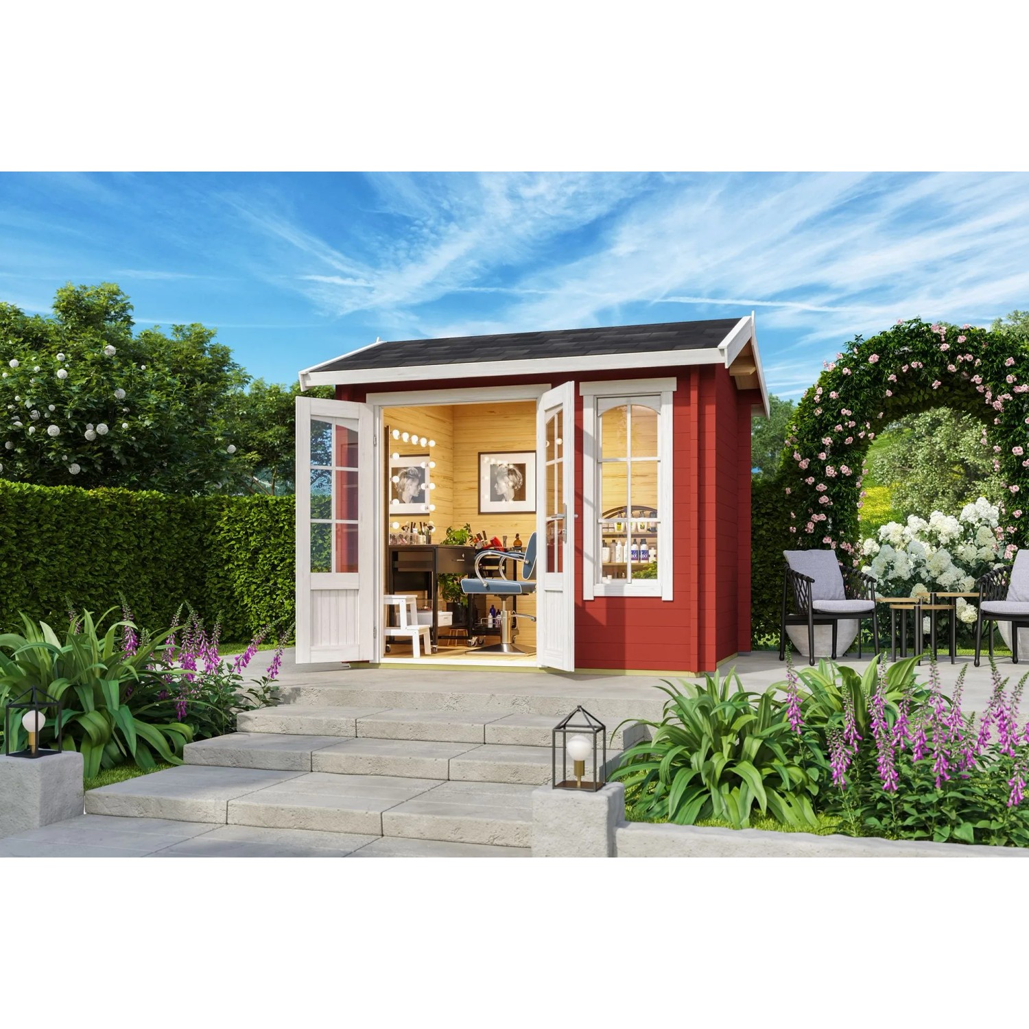Lasita Gartenhaus Alex Mini 250 cm x 200 cm Schwedenrot